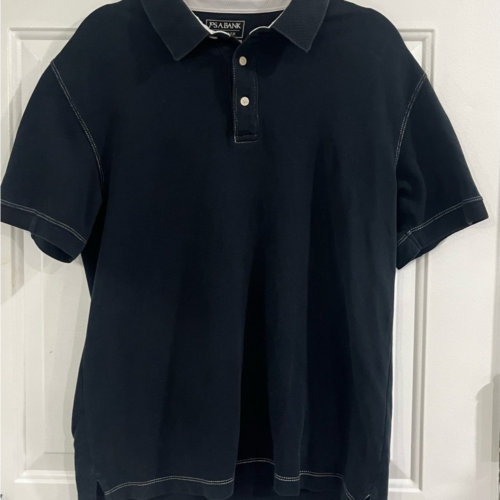 Jos. A. Bank Black with white stitching Polo Shirt